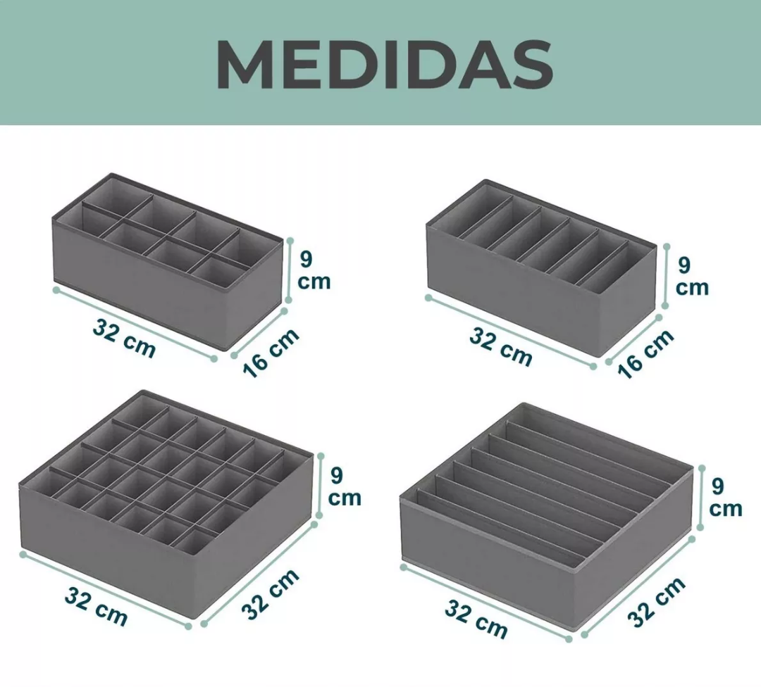 Organizador de Ropa Interior 4 en 1 | Cajones Ordenados en Segundos