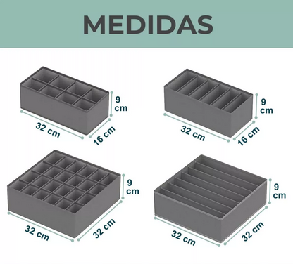 Organizador de Ropa Interior 4 en 1 | Cajones Ordenados en Segundos